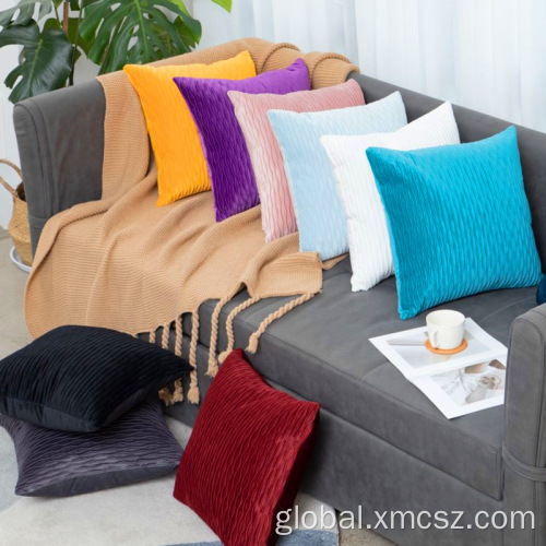 Custom Satin Cushion Covers Pin tuck colorful comfortable indoor cushion covers Manufactory